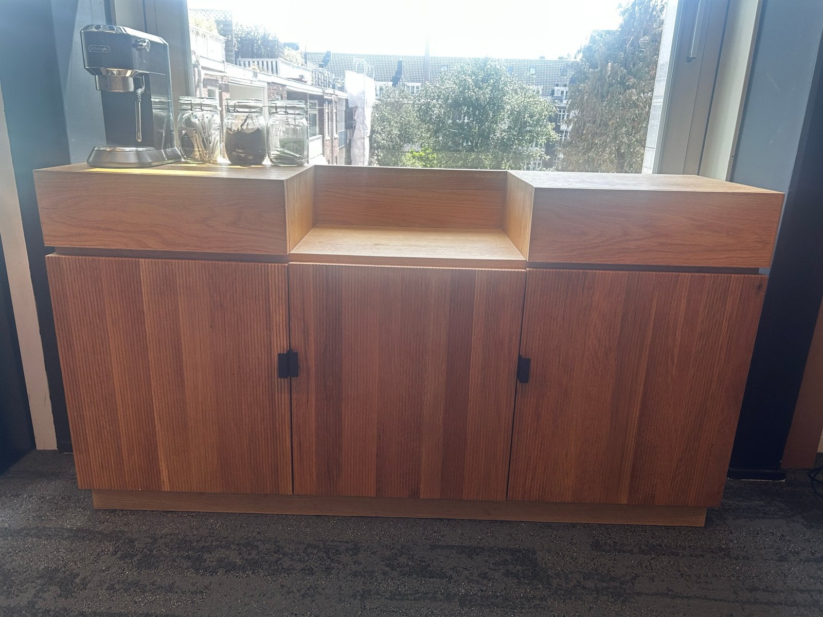 Massief houten dressoir / kast - van Loods5, Ophalen, Gebruikt, 150 tot 200 cm, 25 tot 50 cm