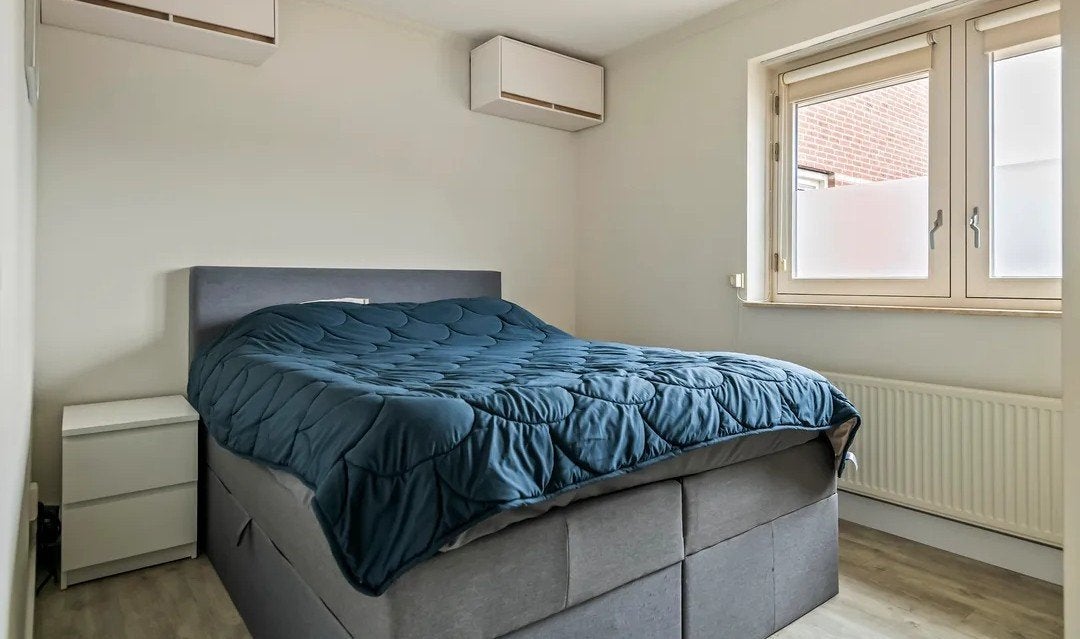Tweepersoons opbergboxspring 160x200 met extra matras, Ophalen, Gebruikt, Tweepersoons, 200 cm
