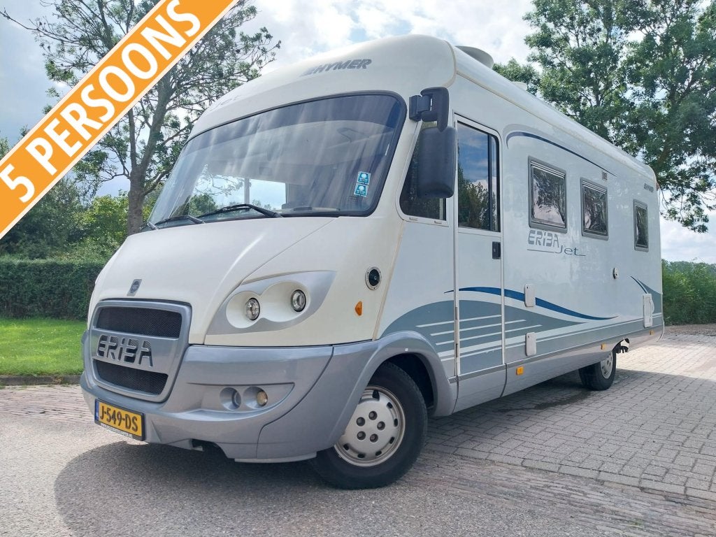 Frisse Hymer Eriba Jet met maar 44497km, dakairco en solair!, Niet ingevuld, Buitenlamp, Ringverwarming, Fiat