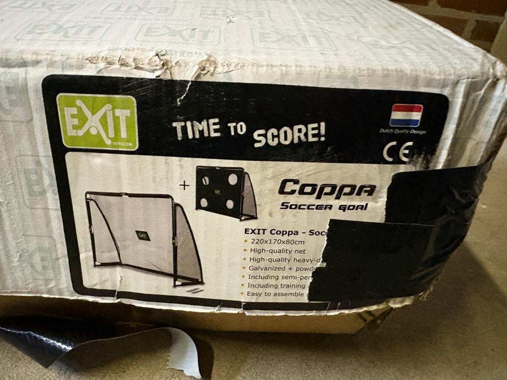 Exit Coppa voetbalgoal 220x170 met trainingsdoek, Ophalen, Zo goed als nieuw