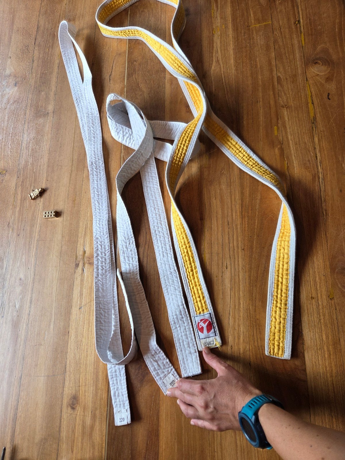 judo slip band geel wit, Ophalen of Verzenden