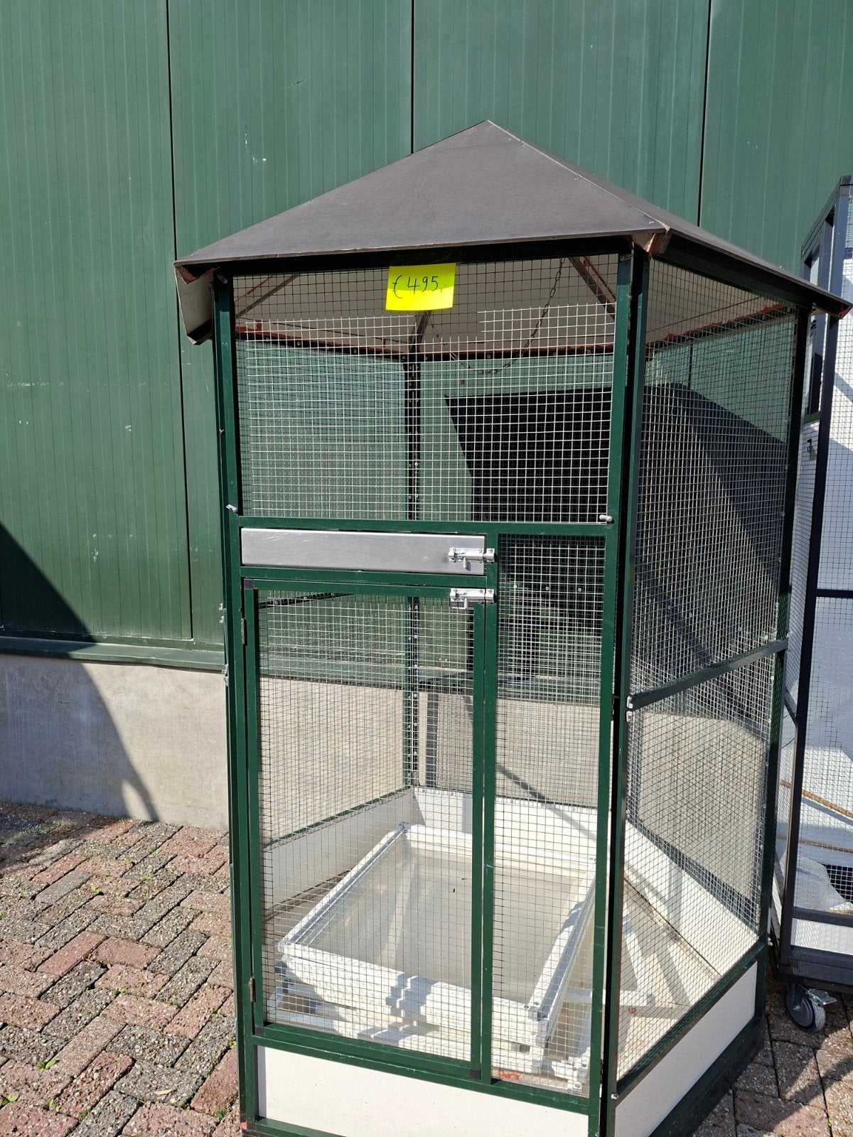 6 kant voliere alu met trespa, Ophalen, Gebruikt, Aluminium, Volière