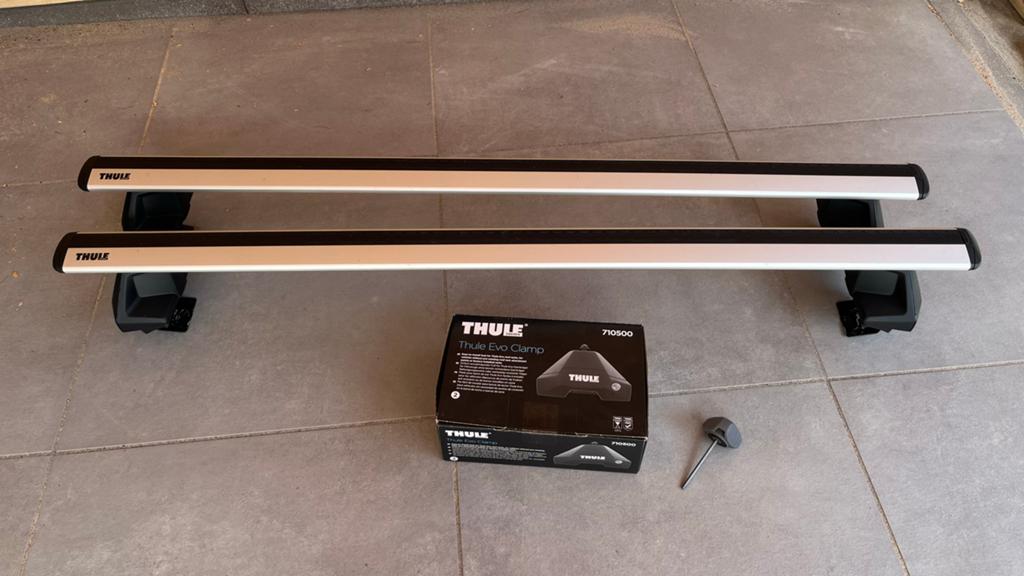 Thule WingBar Evo Aluminium dakdragers Peugeot 5008 (2017+), Auto diversen, Ophalen, Zo goed als nieuw