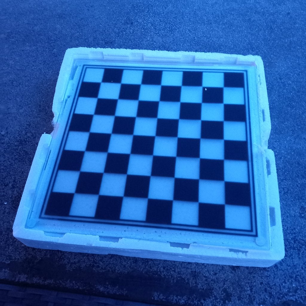 schaakbord en dambord  , speelbord van glas, Een of twee spelers, Ophalen of Verzenden, Zo goed als nieuw, Jumbo