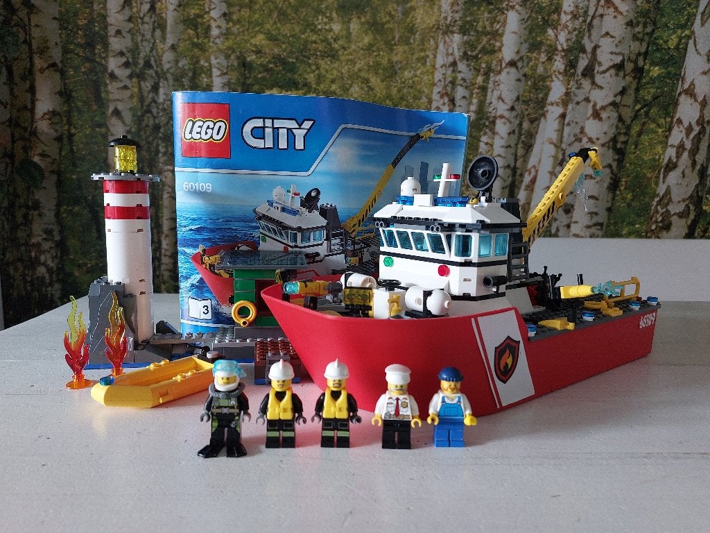 Lego City Brandweerboot 60109, Lego, Ophalen of Verzenden, Compleet, Complete set