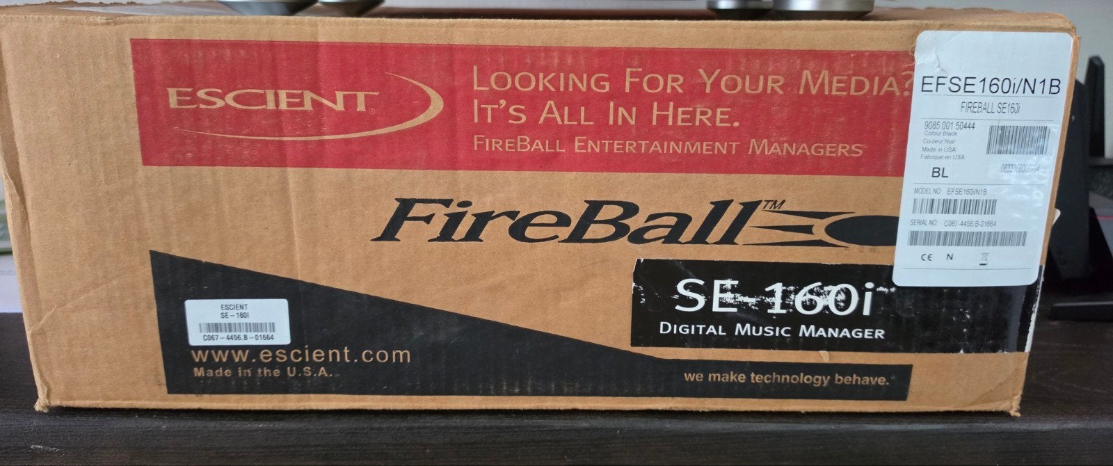 Escient Fireball EFSE160i Digitale Muziek Manager, Ophalen of Verzenden, Gebruikt, Minder dan 500 GB