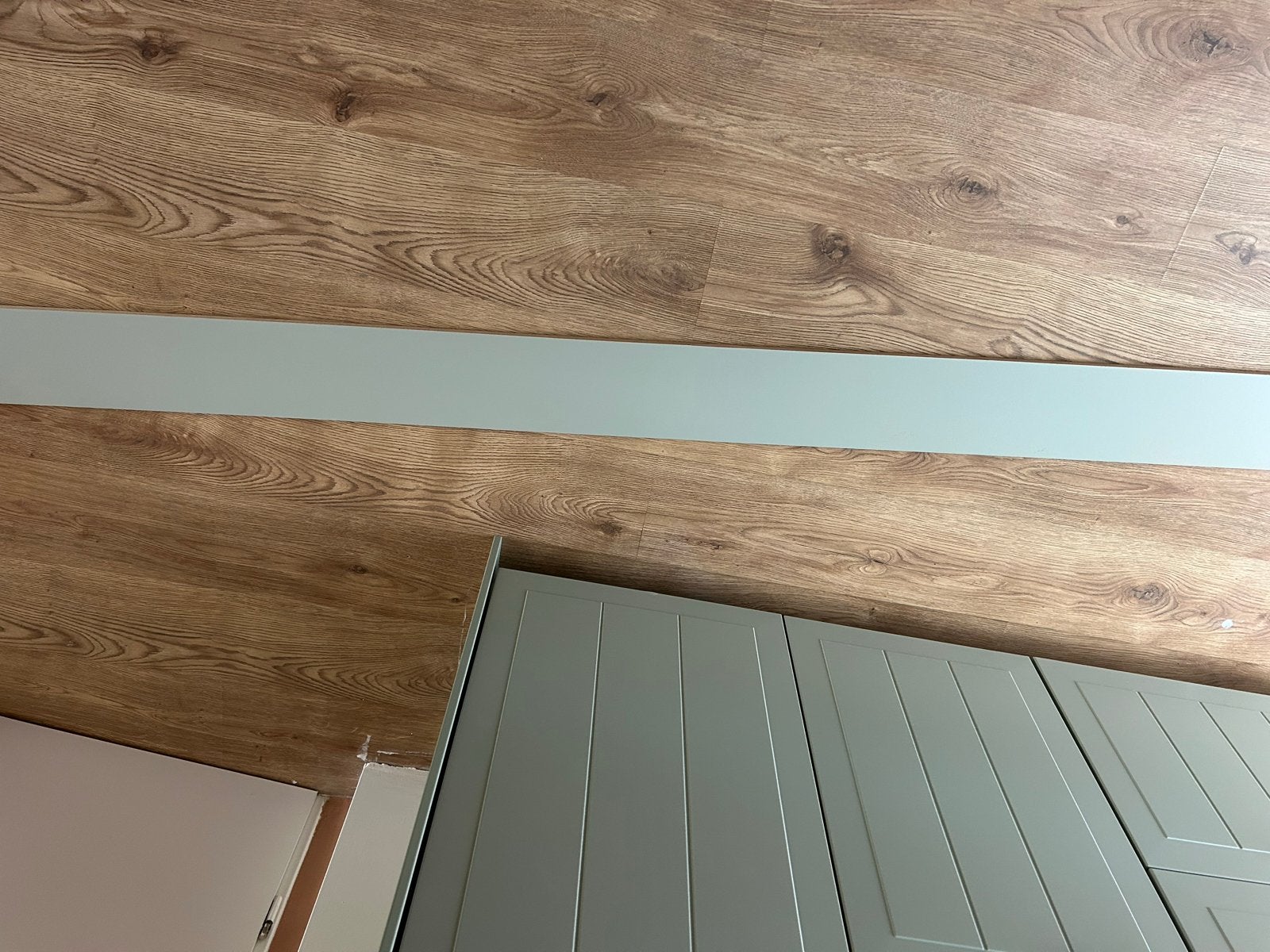 Groene plaat 240x15x2 cm, Doe-het-zelf en Verbouw, Hout en Planken, Ophalen, Gebruikt, Minder dan 25 mm, Overige typen