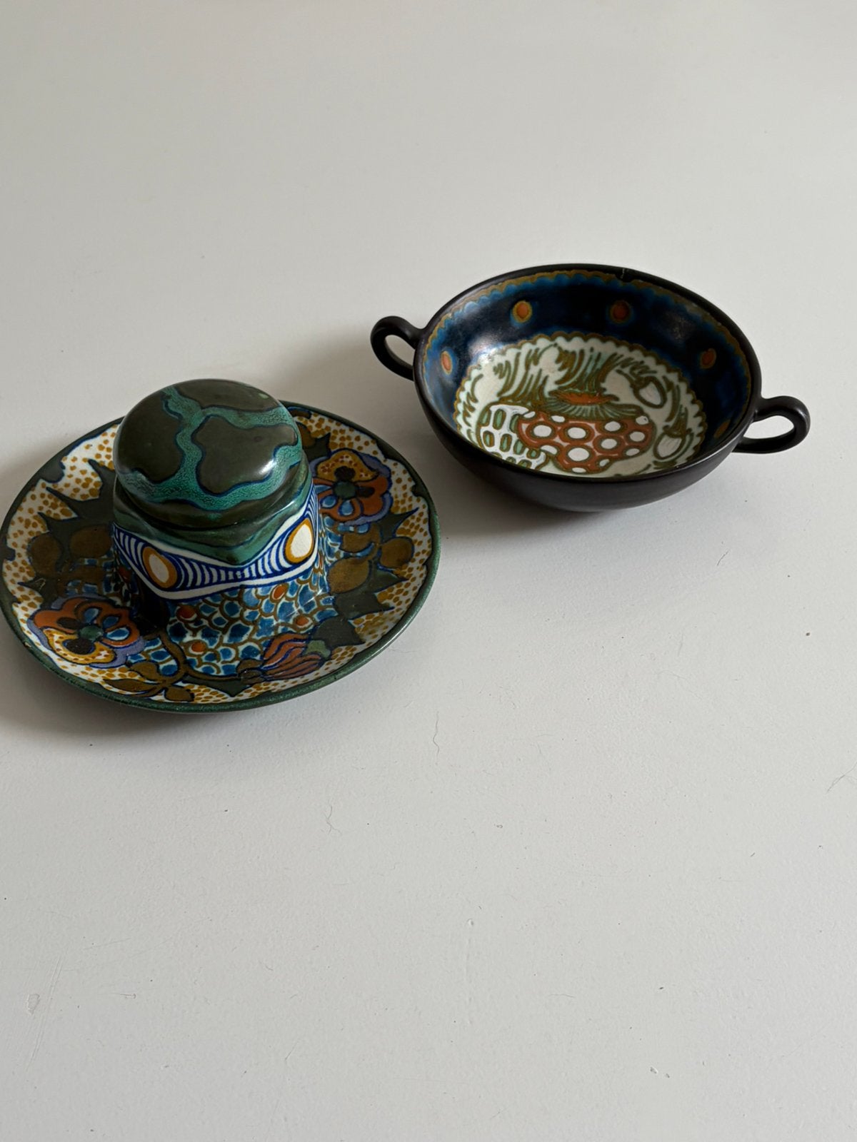 Art Nouveau Schaaltje Plateel Gouda Jaren 20, Antiek en Kunst, Ophalen of Verzenden
