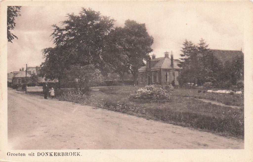 703-026-019 Groeten uit Donkerbroek, Verzenden, Voor 1920, Friesland