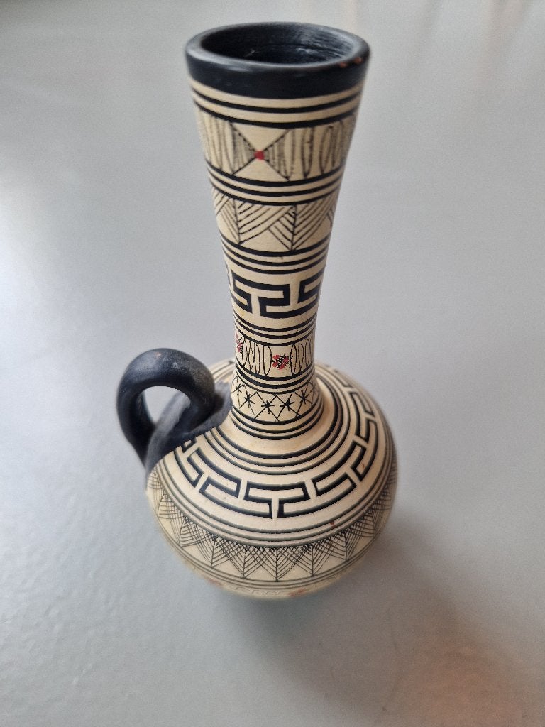 Griekse Amfoor Vaasje - 15 cm - Handgemaakt, Ophalen of Verzenden