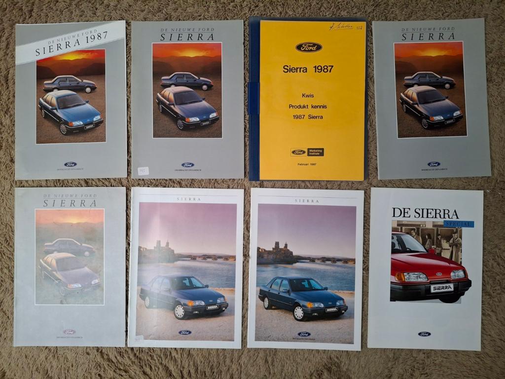 Lot autofolders Ford Sierra mk2, Verzenden, Gelezen, Ford