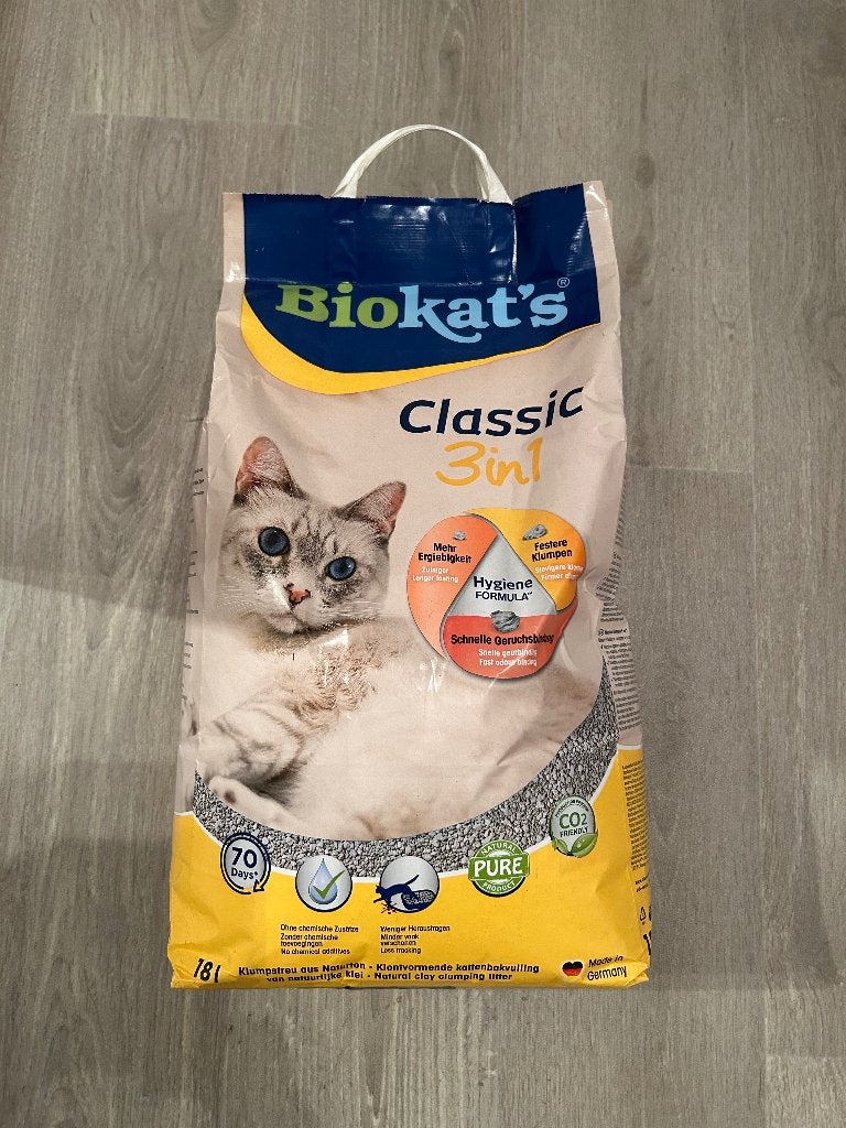 Biokat’s classic grit 3 in 1 - 18 L, Ophalen, Zo goed als nieuw, Open