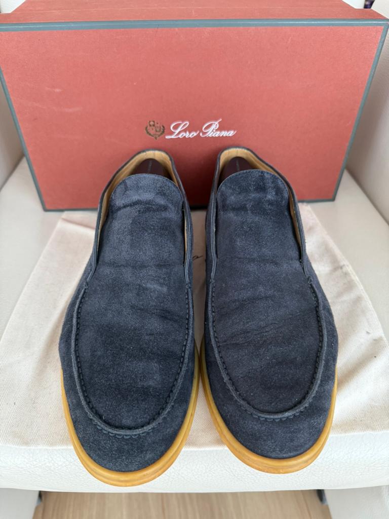 Loro Piana Open Walk blauw maat 42, Loafers, Blauw, Ophalen of Verzenden, Gedragen