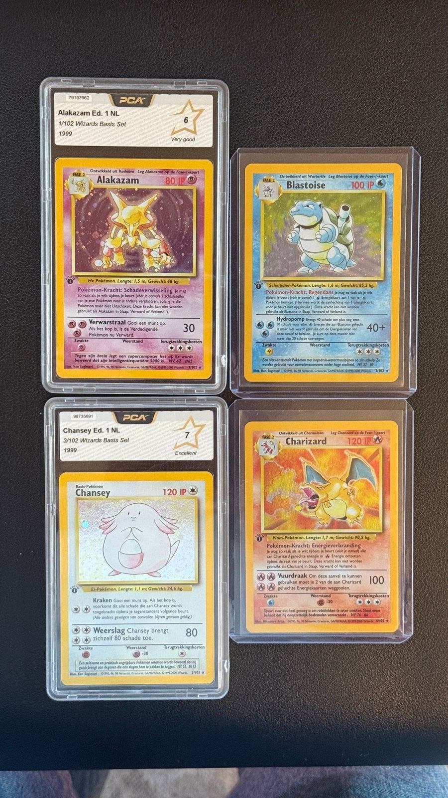 Near Full Set Pokemon Base 98/102 - 1st edition NL 1999, Ophalen of Verzenden, Zo goed als nieuw, Meerdere kaarten