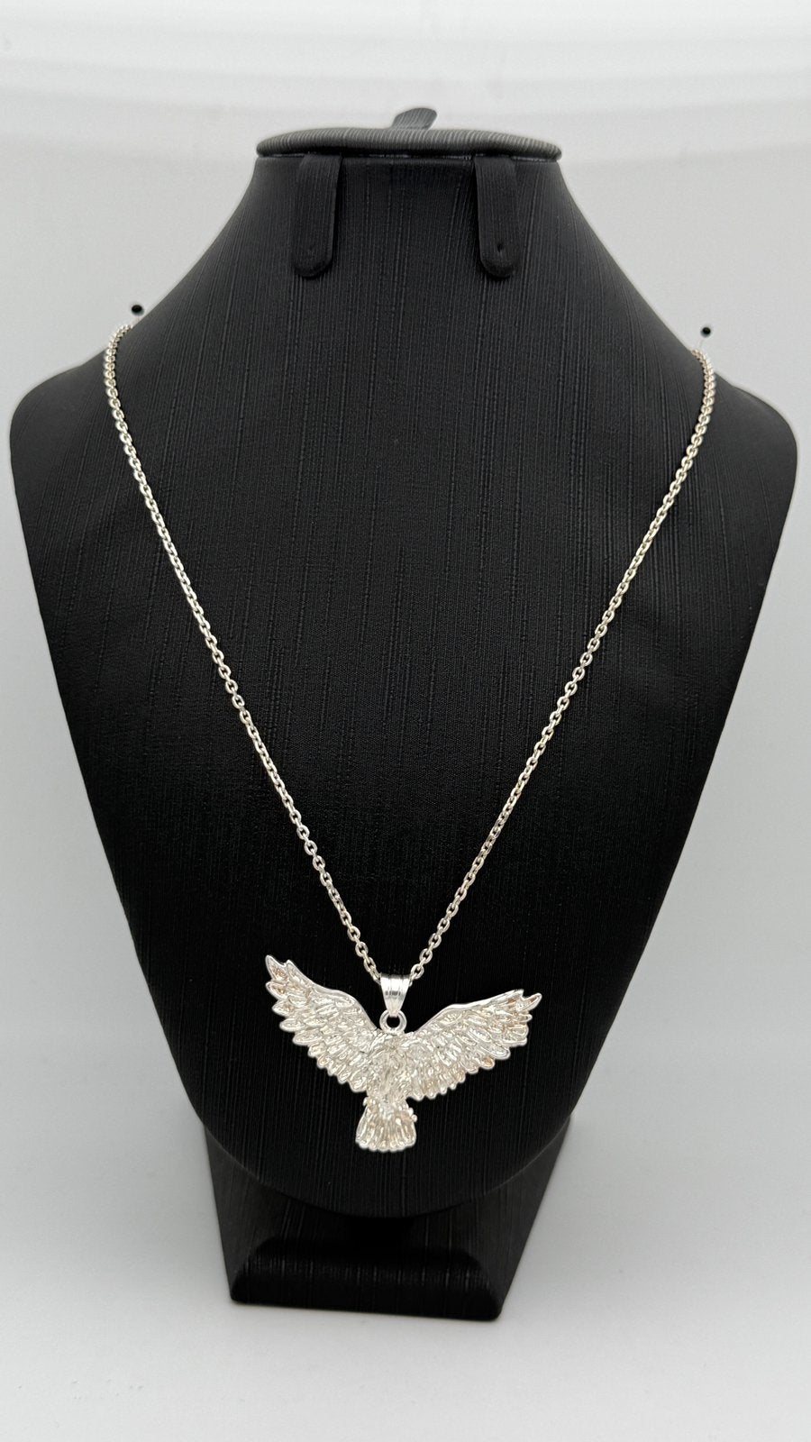 925 zilveren ketting met Adelaar hanger - 47.2 mm, 50,5 cm, Met hanger, Nieuw, Ophalen of Verzenden, Nvt