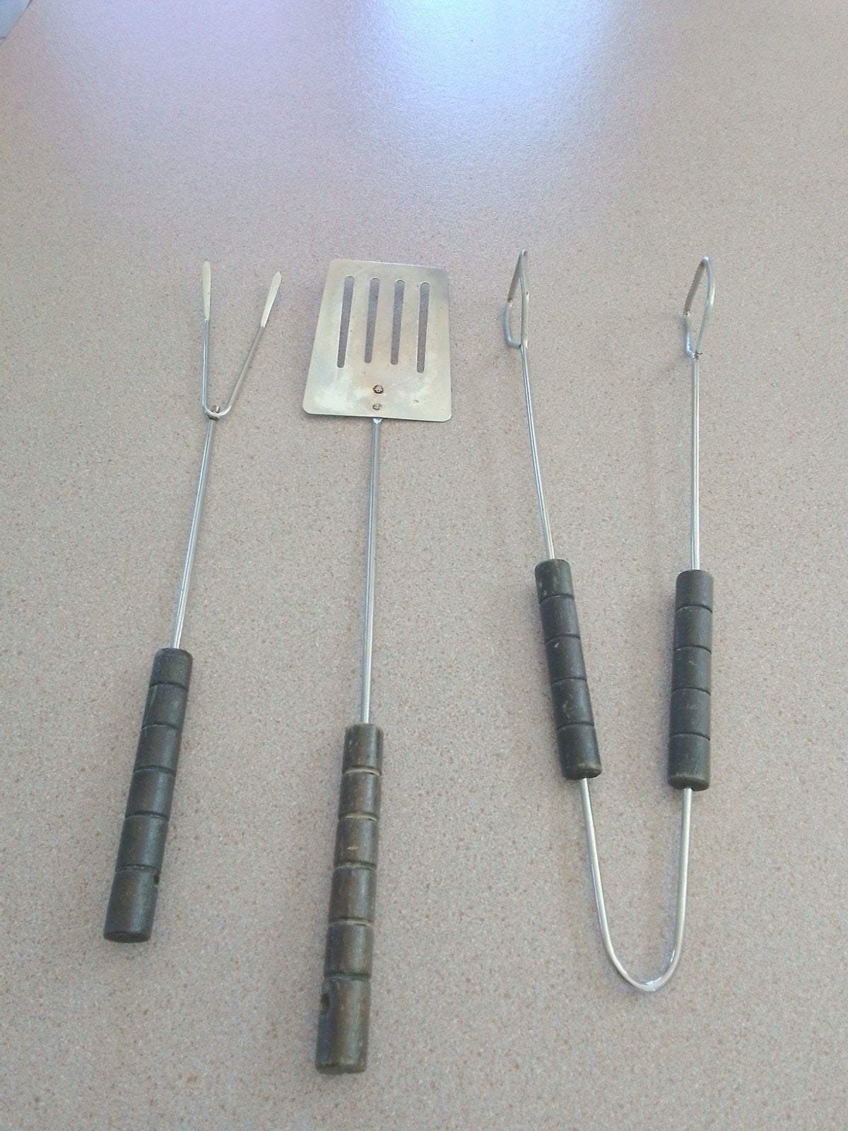 Bbq set met houten handvat, Ophalen of Verzenden