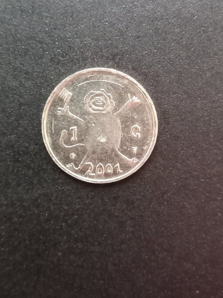 Munt Nederland 1 Gulden 2001 Laatste Gulden Leeuw, Postzegels en Munten, Munten | Nederland, Verzenden, Koningin Beatrix, 1 gulden