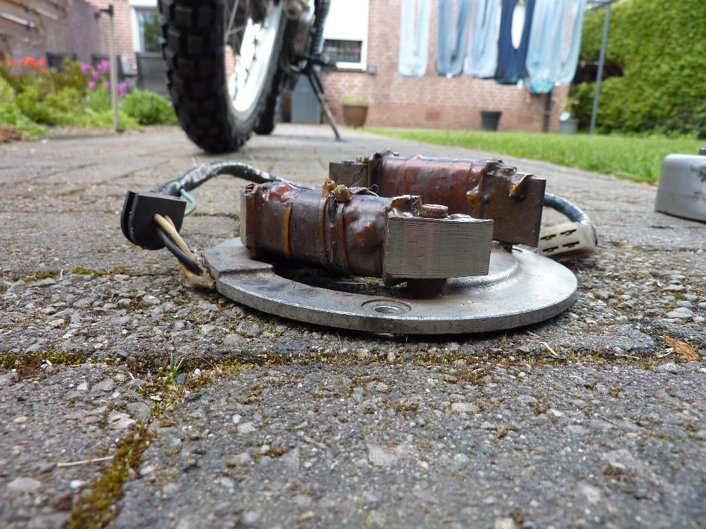 Yamaha XT500SP grondplaat met spoelen en rotor., Ophalen of Verzenden, Gebruikt