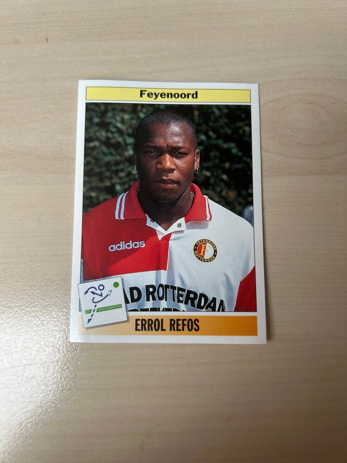 Errol Refos Panini Voetbal 95 Feyenoord Plaatje #38, Ophalen of Verzenden, Zo goed als nieuw, Sticker