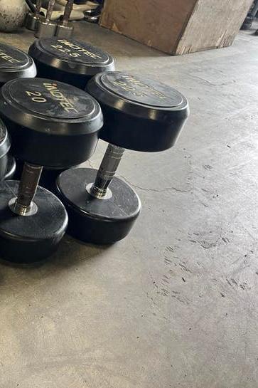Inotec dumbbells 20-22,5 kg rubberen gewichten set, Dumbbell, Gebruikt, Inotec, Gewichten