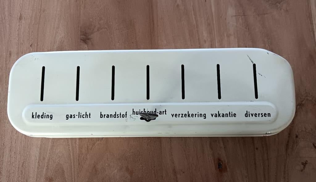 Vintage Brabantia spaarpot, Verzamelen, Spaarpotten, Ophalen of Verzenden, Gebruikt, Metaal of Blik, Overige thema's