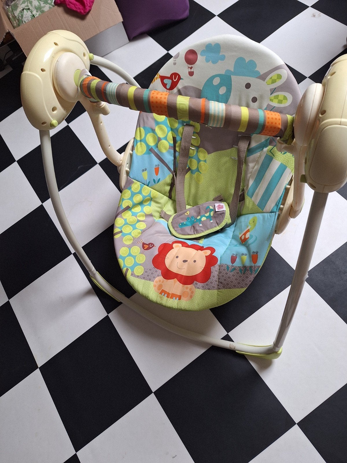 Bright Starts babyschommel met TrueSpeed-technologie, Ophalen of Verzenden, Gebruikt