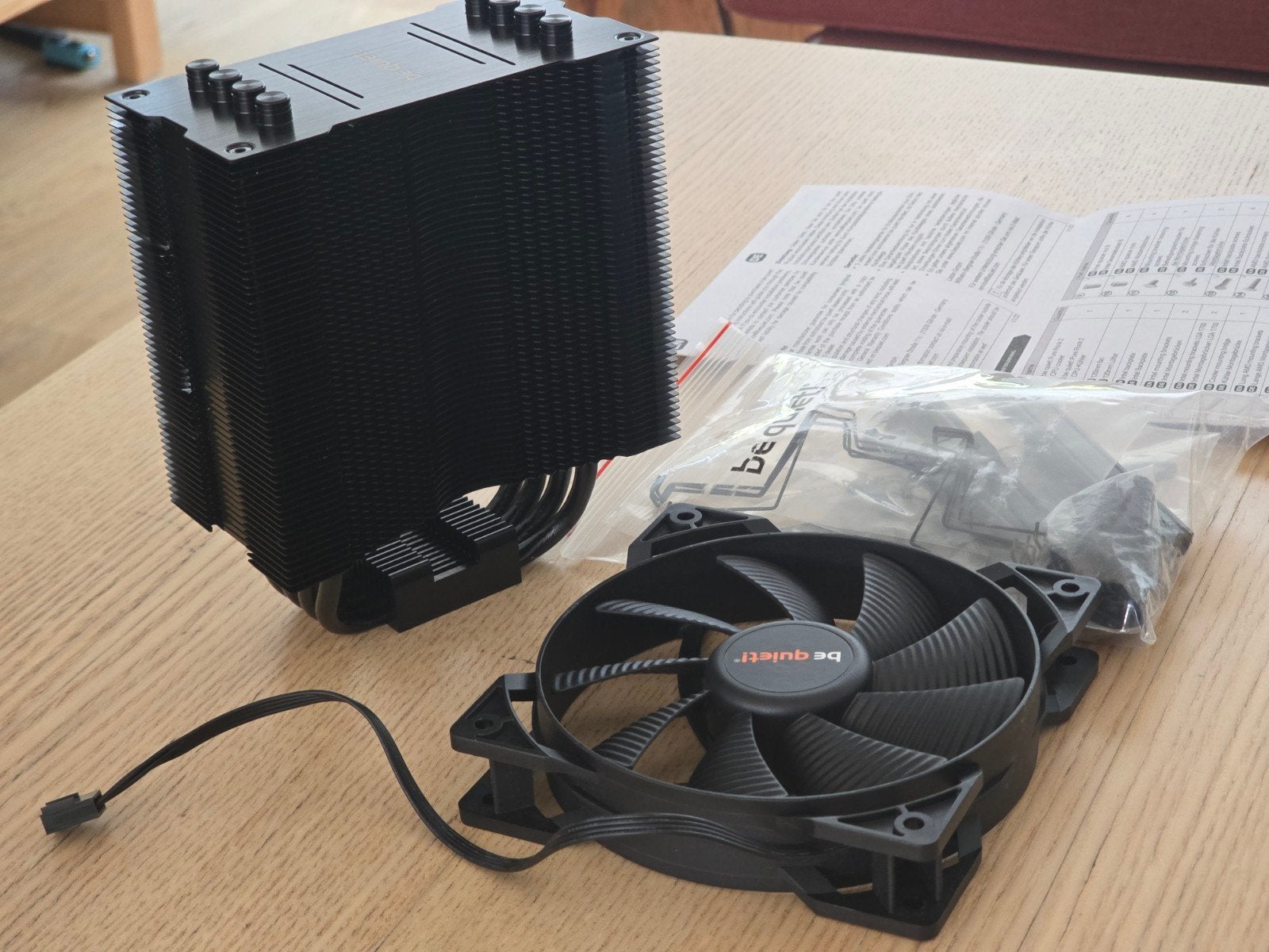 Be Quiet! Pure Rock 2 black (zwart) cpu cooler / koeler, Ophalen of Verzenden, Luchtkoeling