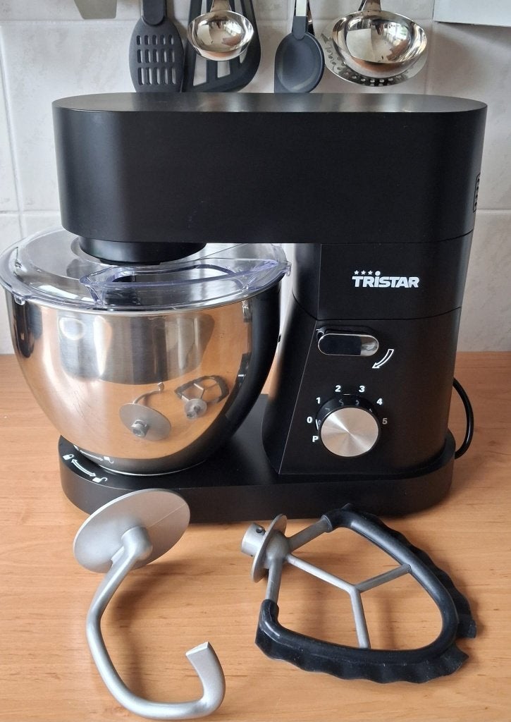 Tristar keukenmachine - mat zwart - showmodel, 4 liter of meer, Ophalen of Verzenden, Zo goed als nieuw, 3 snelheden of meer