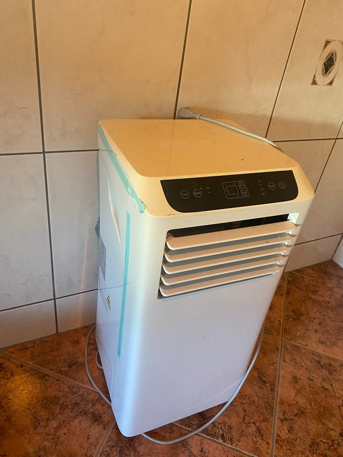 Mobiele airco - Koelen en ontvochtigen, Ophalen, Gebruikt, Minder dan 60 m³, Timer