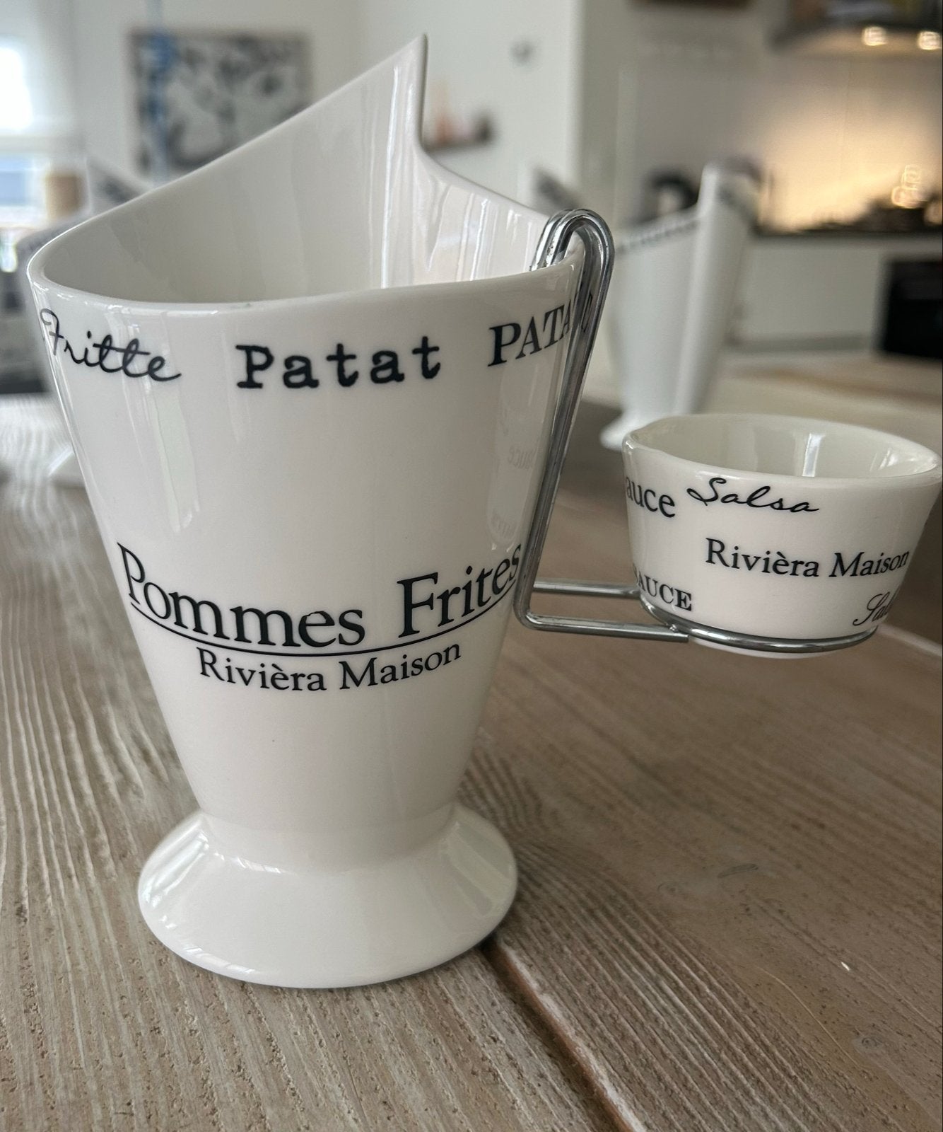 Riviera Maison Frites "zakjes" - Nooit gebruikt, Huis en Inrichting, Overige typen, Nieuw, Ophalen of Verzenden, Steen/keramiek