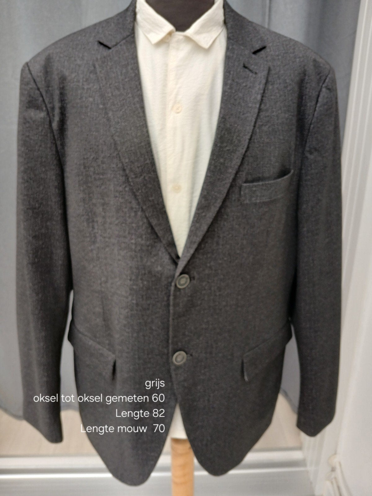Liv Collection Nieuw Grijs Colbert Maat 58, Ophalen of Verzenden, Liv Collection, Grijs, Maat 56/58 (XL)