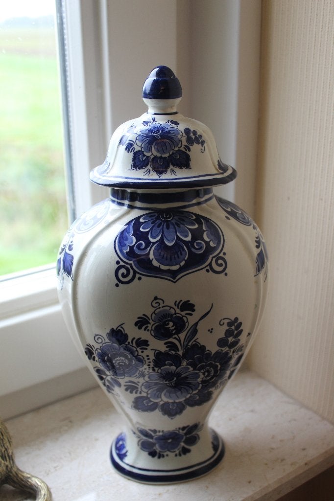 ***Prachtige bol Vaas: Delfts Blauw handwerk***, Verzenden