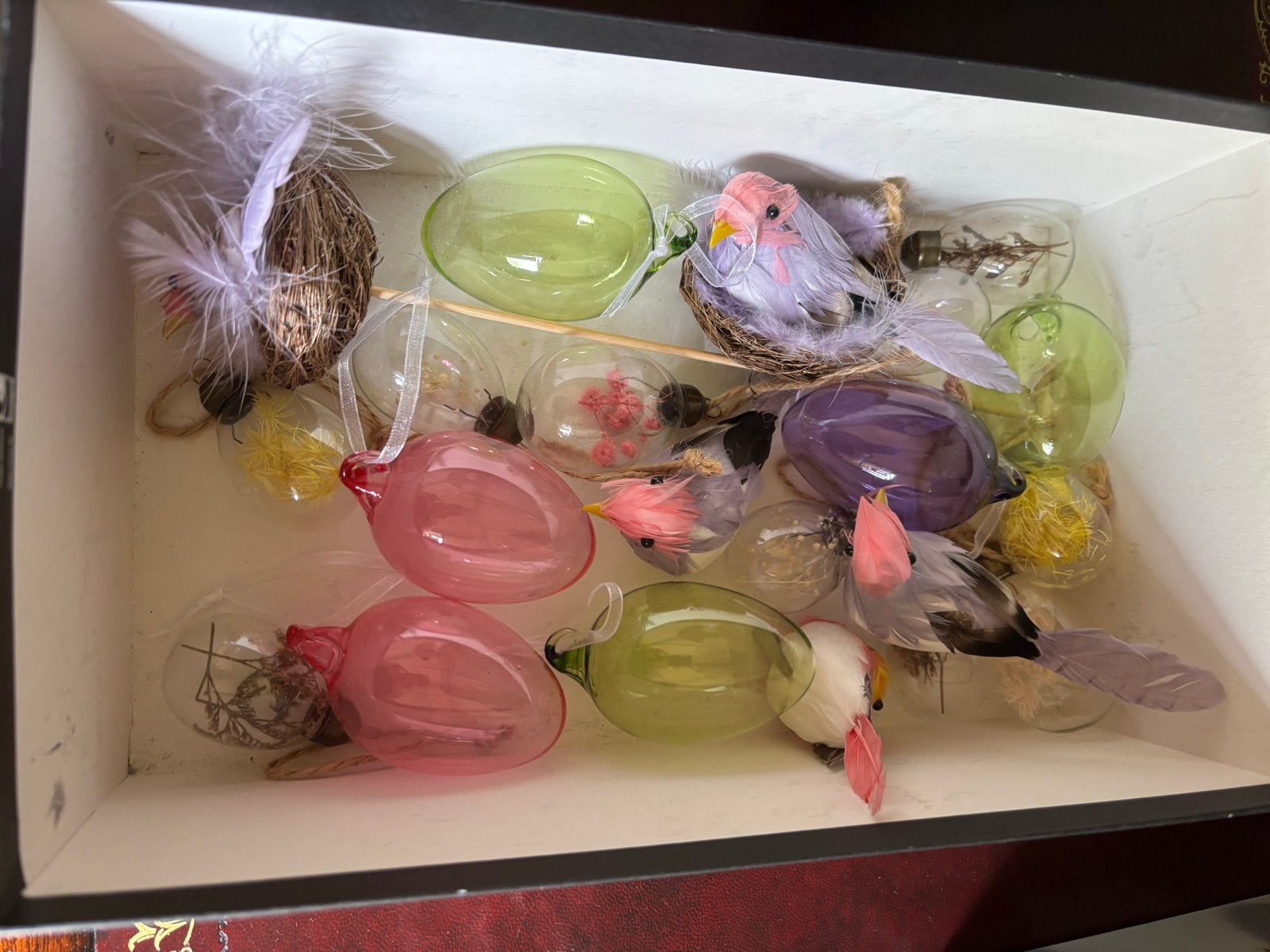 Grote set sfeervolle paasdecoratie / paaseieren en vogeltjes, Ophalen of Verzenden
