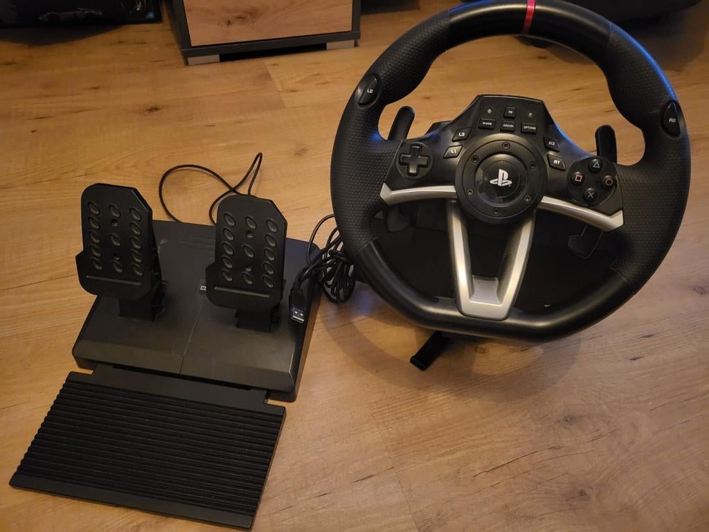 Hori Apex Racing Wheel + Pedalen PS4, Ophalen of Verzenden, Zo goed als nieuw, Stuur of Pedalen, PlayStation 4
