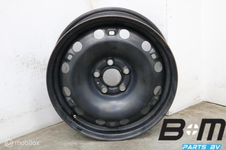 1 losse 15 inch stalen velg VW Polo 6R / 6C 6R0601027S, Gebruikt, Velg(en)