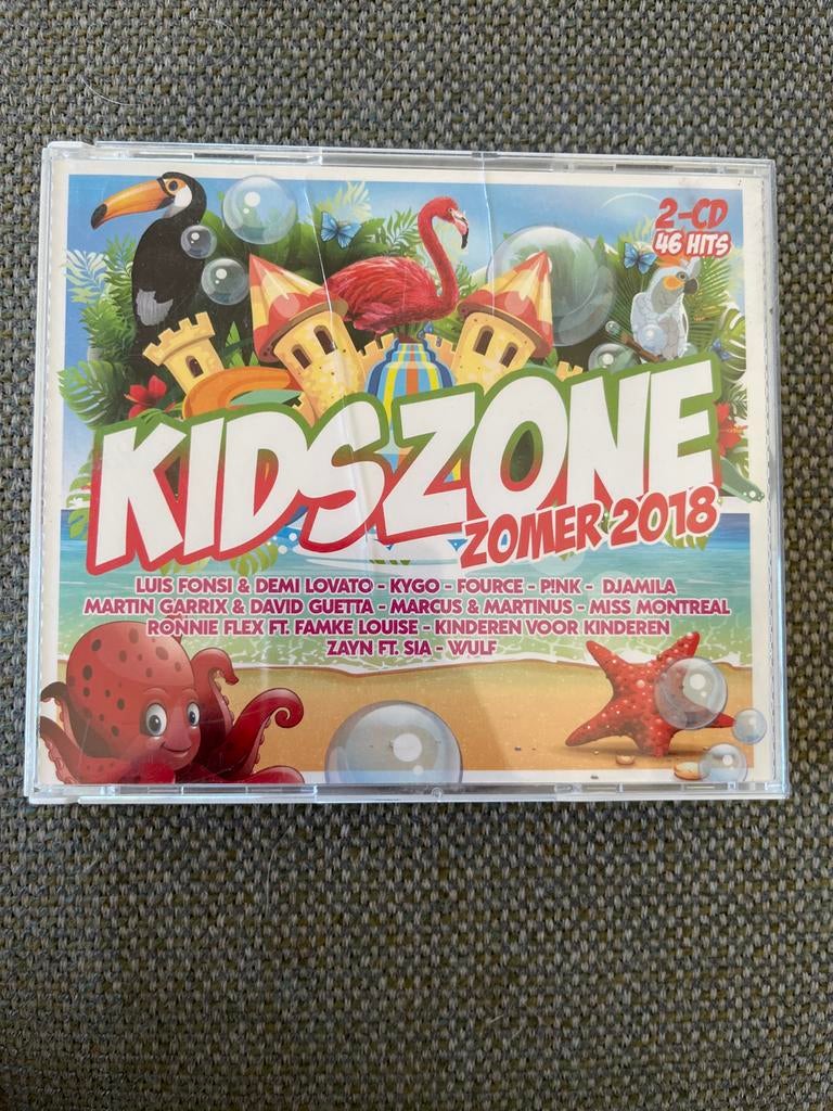 Kidszone Zomer 2018 - 2CD met 46 hits, Gebruikt, Boxset, 6 tot 9 jaar, Ophalen of Verzenden