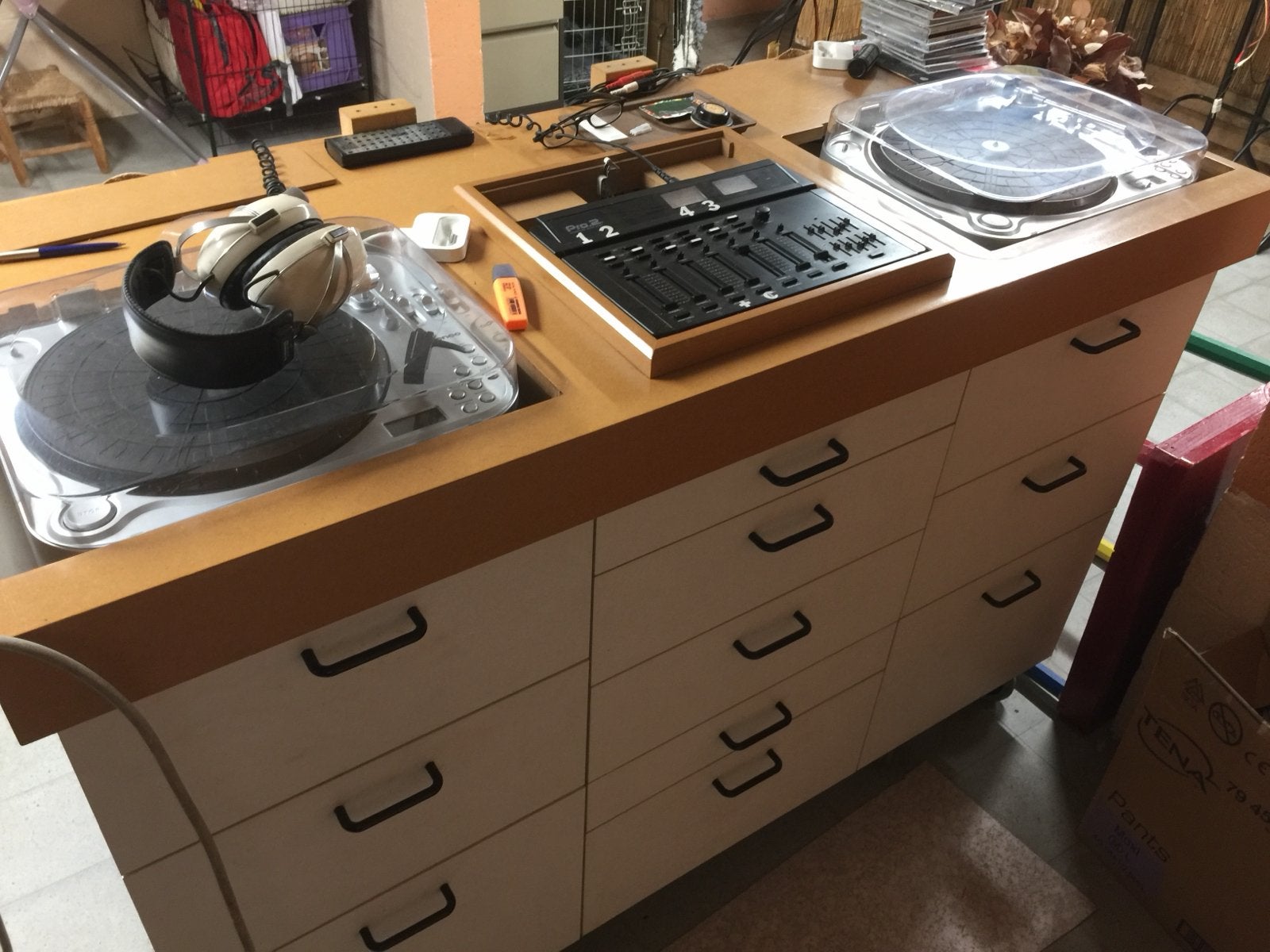 Complete Denon DJ-set met platenspelers, mengpaneel & meer, Gebruikt, Cassettedeck, Denon, Losse componenten