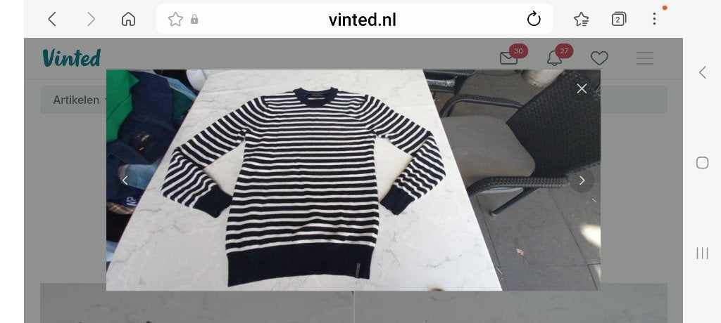 Scotch & Soda gestreepte trui in goede staat, Ophalen, Maat 48/50 (M), Zwart, Zo goed als nieuw