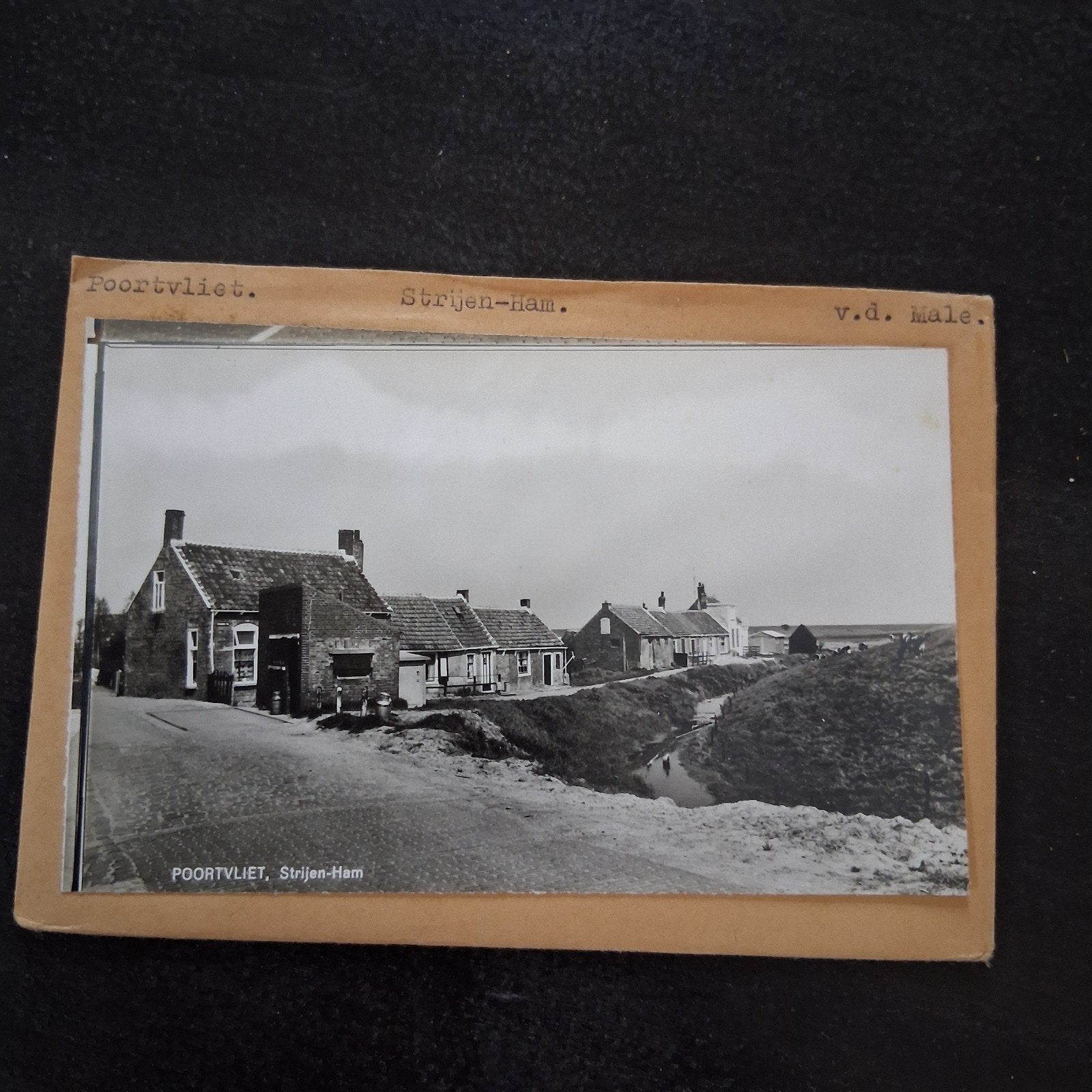 Strijen-Ham (Poortvliet), 1 x glasplaat JosPe, Ophalen of Verzenden, 1960 tot 1980, Ongelopen, Zeeland