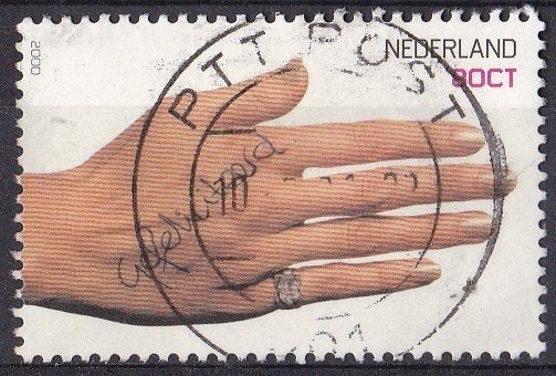 Felicitatiezegels - gefeliciteerd - gebruikt – NVPH 1878, Ophalen of Verzenden, Na 1940, Gestempeld