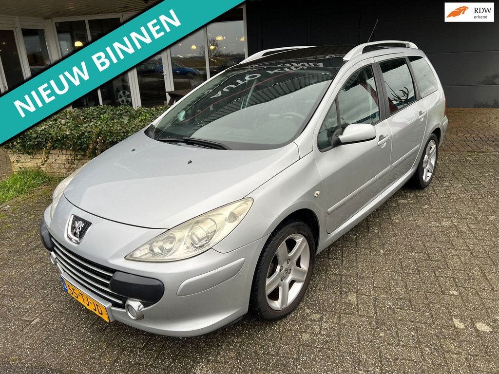 Peugeot 307 SW 2.0-16V XSi ECC I C/c I PANO I LEDER APK+NAP, 730 kg, Gebruikt, Zwart, 4 cilinders