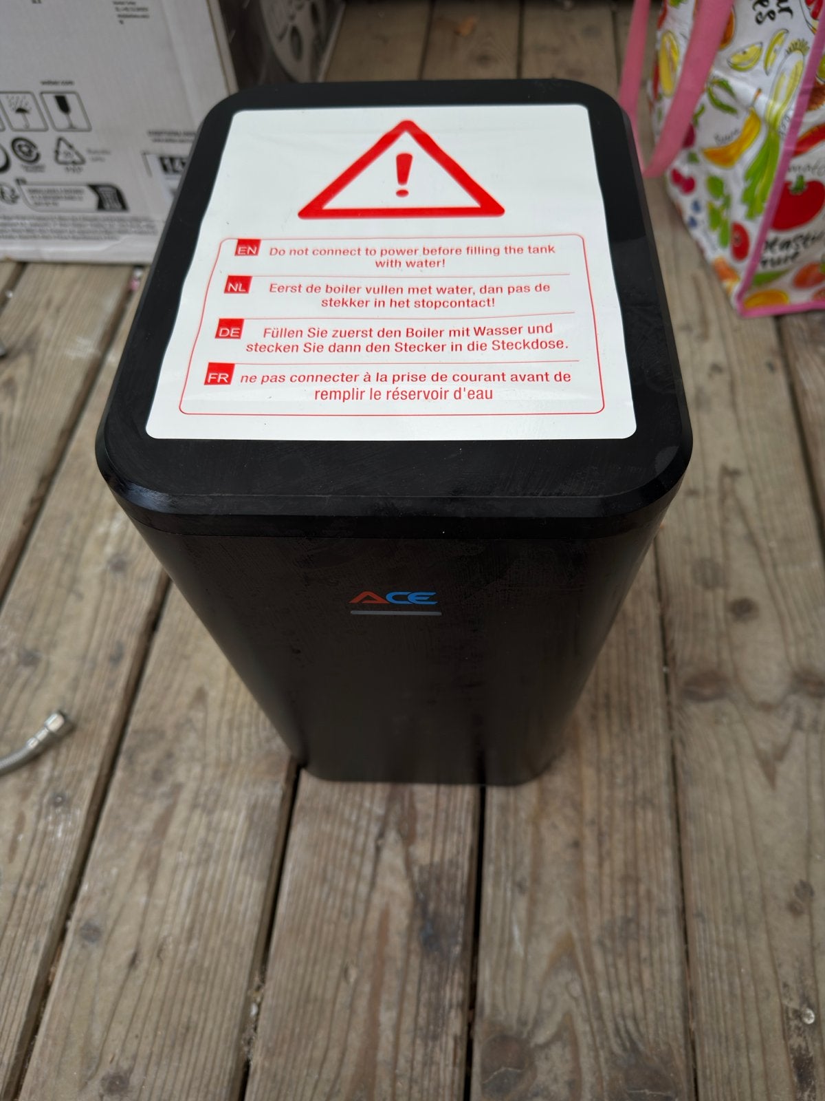ACE Boiler met BWT bestMAX V waterfilter en kraan, Ophalen, Gebruikt