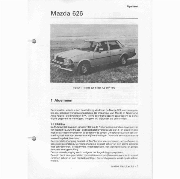 Mazda 626 Vraagbaak losbladig 1979-1980 #1 Nederlands, Ophalen of Verzenden, Gelezen, Mazda