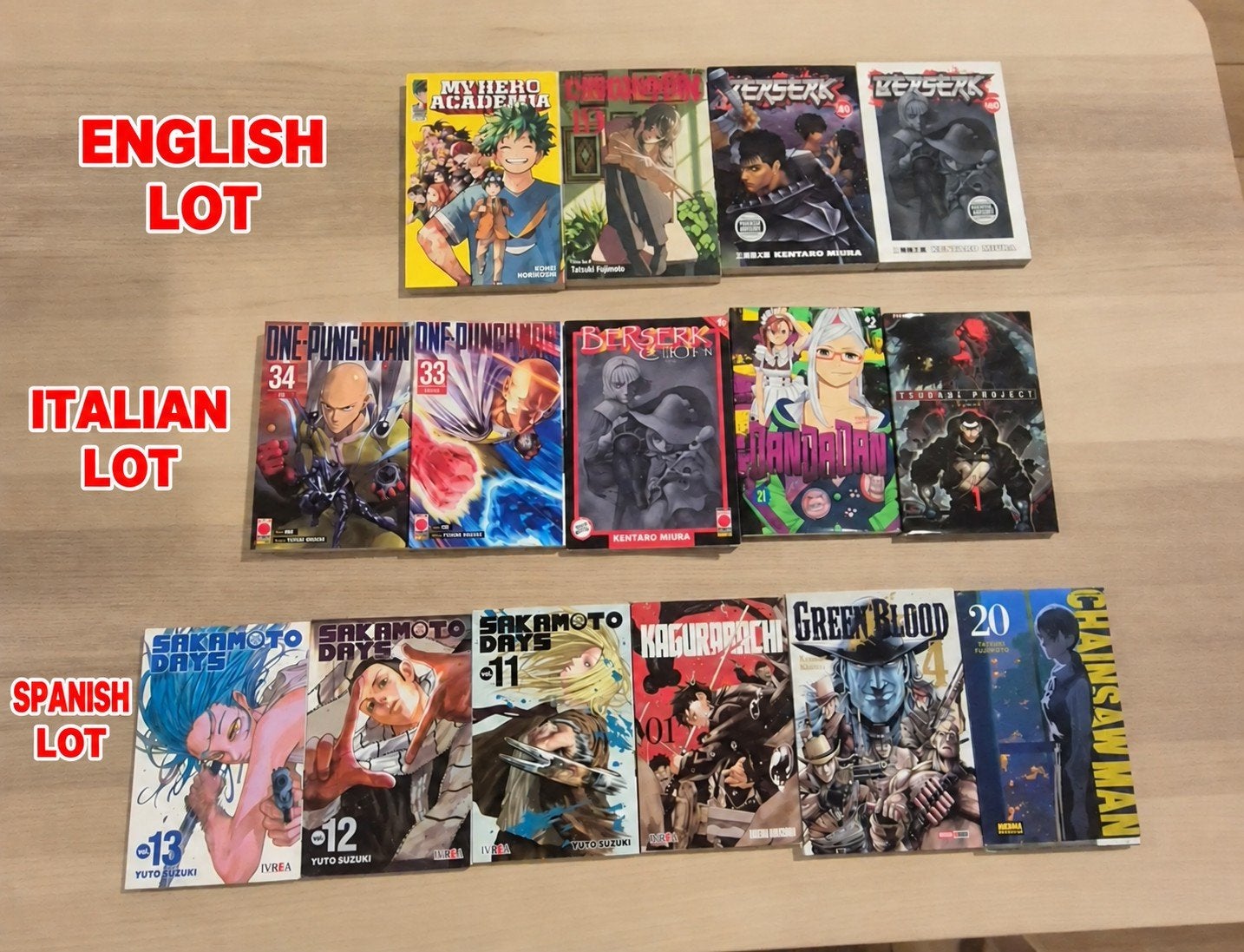 Manga in het Engels, Italiaans & Spaans – Zeer goede staat, Meerdere stripboeken, Ophalen of Verzenden, Zo goed als nieuw