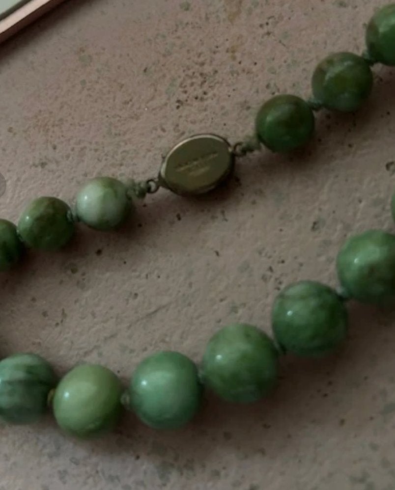 Antieke Chinese Export Jade ketting  Art Deco, Ophalen of Verzenden, Overige materialen, Ketting