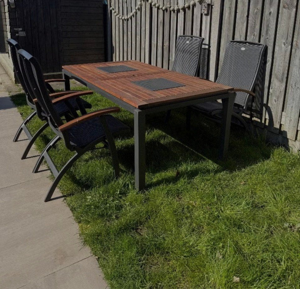 Hele mooie Hartman Davinci tuinset 4 persoons, Ophalen, Gebruikt, Tuinset, Eettafel