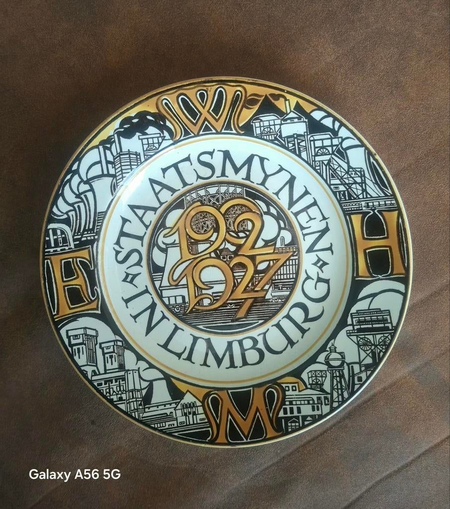 Gedenkbord Staatsmijnen Limburg 1902-1927, Ophalen of Verzenden