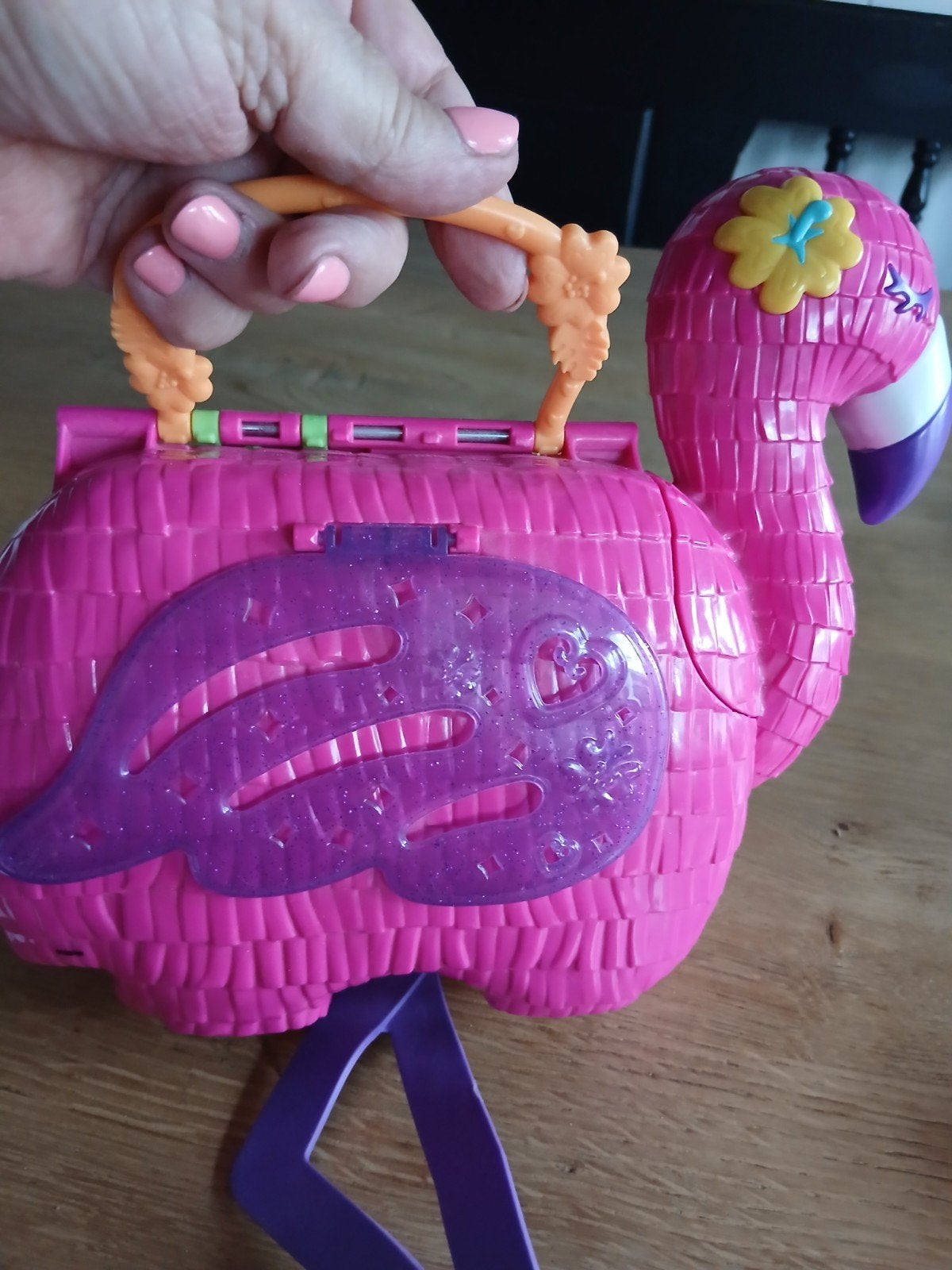 Polly Pocket Flamingo Party Speelset, Ophalen of Verzenden, Gebruikt, Overige typen