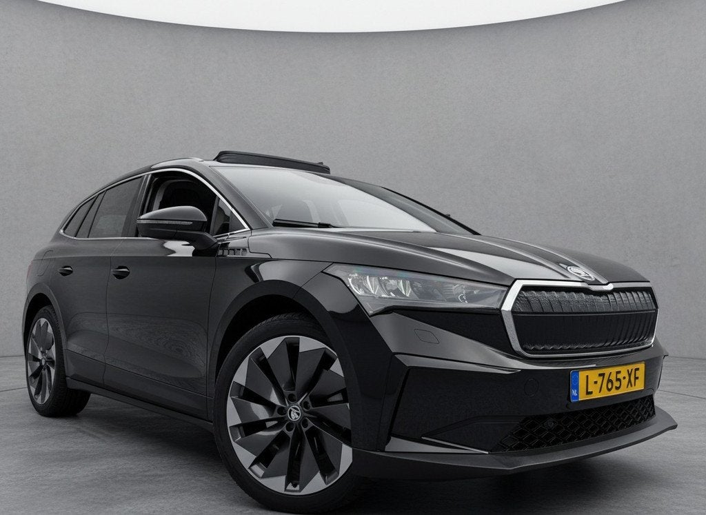 Skoda Enyaq iV 60 LEDER/PANORAMA/NAVI (bj 2021, automaat), Auto's, Skoda, 12 maanden, Achterwielaandrijving, Gebruikt, 179 pk