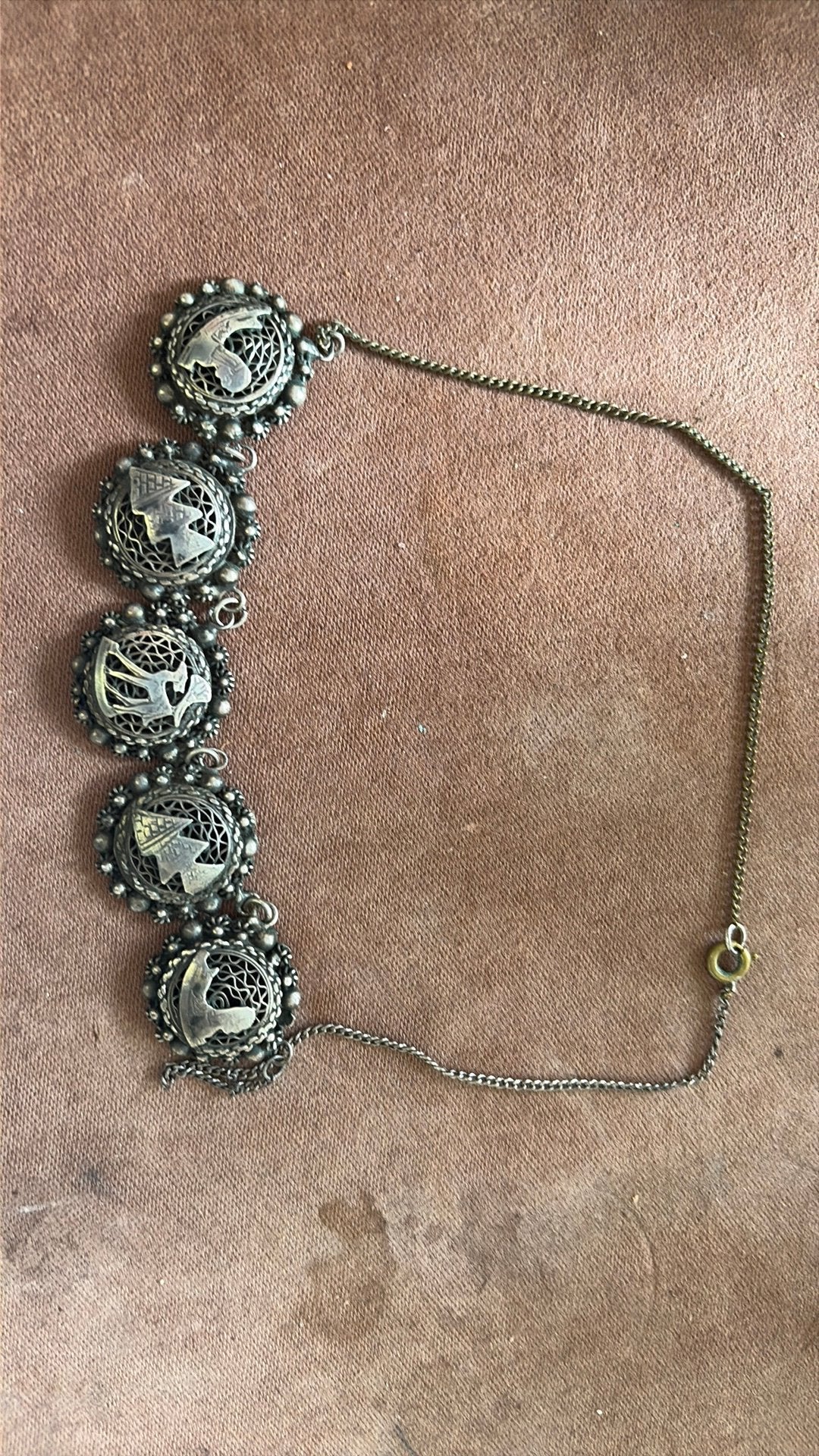 Egyptische vintage ketting, Ophalen of Verzenden